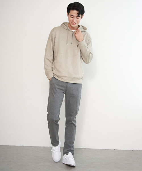 ikka（イッカ）の「【抗菌防臭／吸水速乾】GOKU楽スエードハーフジップパーカ（パーカー・メンズ・カーキ/グレイッシュベージュ/ブルー/キャメル/チャコール・M/L/XL/S）」の20枚目の写真