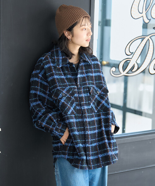FREAK'S STORE(フリークスストア)の「CPO チェック シャツジャケット(ブルゾン・レディース・グレー/ブラック・フリ-)」の11枚目の写真