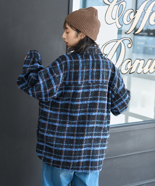 FREAK'S STORE(フリークスストア)の「CPO チェック シャツジャケット(ブルゾン・レディース・グレー/ブラック・フリ-)」の12枚目の写真