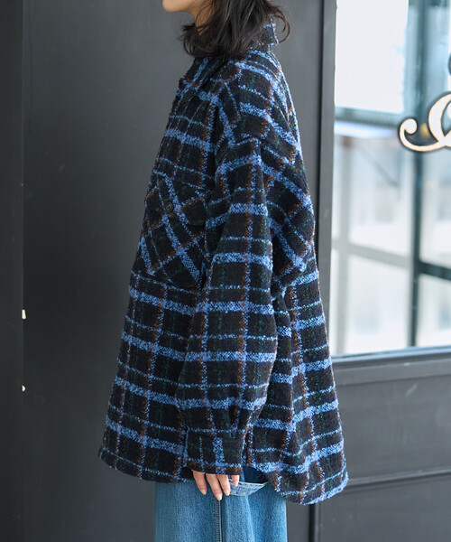 FREAK'S STORE(フリークスストア)の「CPO チェック シャツジャケット(ブルゾン・レディース・グレー/ブラック・フリ-)」の14枚目の写真