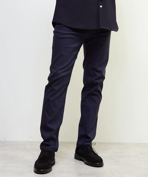 MEN'S MELROSE メンズメルローズ ヘリンボーン柄 ウール ツイード★ フーデッド コート Sz.4　メンズ 日本製　c512ta95 セールヘリンボーンメッシュハーフスリーブTシャツ（Tシャツ