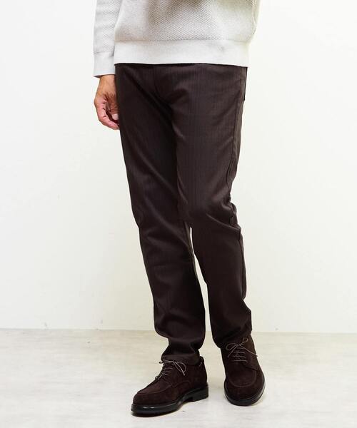 MEN'S MELROSE（メンズメルローズ）の「《WEB限定》【全6サイズ展開】ハイパーストレッチヘリンボーン5ポケットパンツ（その他パンツ・メンズ・グレー/ライトグレー/ブラウン/ネイビー・6/5/7/4/2/3）」の4枚目の写真