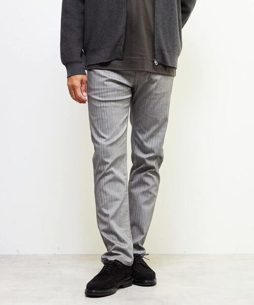 MEN'S MELROSE（メンズメルローズ）の「《WEB限定》【全6サイズ展開】ハイパーストレッチヘリンボーン5ポケットパンツ（その他パンツ・メンズ・グレー/ライトグレー/ブラウン/ネイビー・6/5/7/4/2/3）」の3枚目の写真