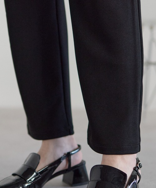 RIRIYANO（リリヤーノ）の「ペプラムジャケット×テーパードパンツ セレモニー2点セット／カットツイード／入学式・卒業式・七五三・通勤（スーツセット・レディース・ブラック/ライトグレー・X-LARGE/LARGE/MEDIUM）」の20枚目の写真