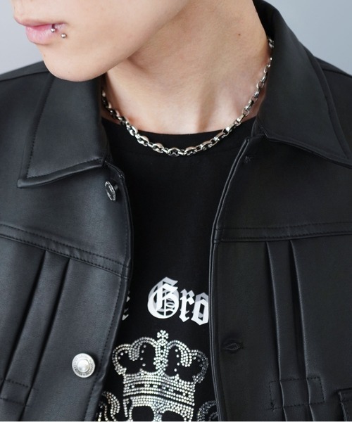 SPINNS(スピンズ)の「シルバーチェーンネックレス/40㎝/短め/レイヤードにおすすめ◎(ネックレス・メンズ・シルバー・40cm)」の3枚目の写真