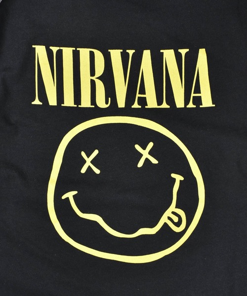 ROCK-OFF(ロックオフ)の「【ROCK-OFF】【AW】NIRVANA RAGLAN YELLOW HAPPY FACE LONG SLEEVE TEE(Tシャツ/カットソー・メンズ・ブラック×グレー・MEDIUM/LARGE/X-LARGE)」の4枚目の写真