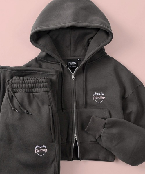 セール】【70】【THRASHER/スラッシャー】ショート丈 ジップパーカー