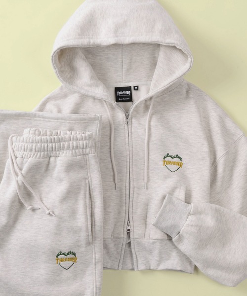 セール】【70】【THRASHER/スラッシャー】ショート丈 ジップパーカー