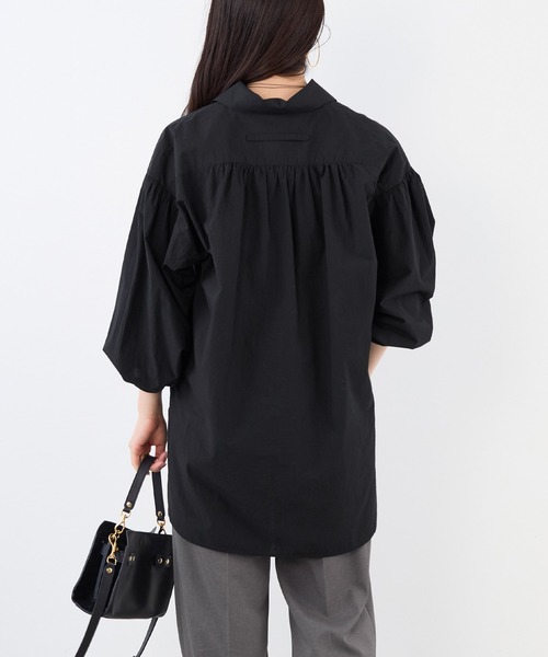 TICCA(ティッカ)の「【TICCA】別注-コットンレースアップシャツ(シャツ/ブラウス・レディース・ブラック・FREE)」の6枚目の写真