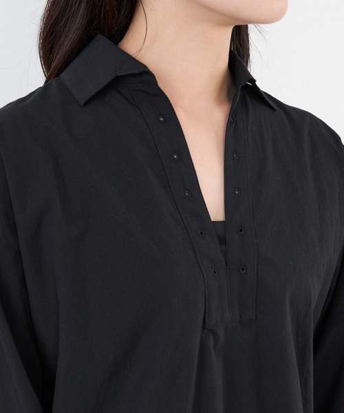 TICCA(ティッカ)の「【TICCA】別注-コットンレースアップシャツ(シャツ/ブラウス・レディース・ブラック・FREE)」の14枚目の写真