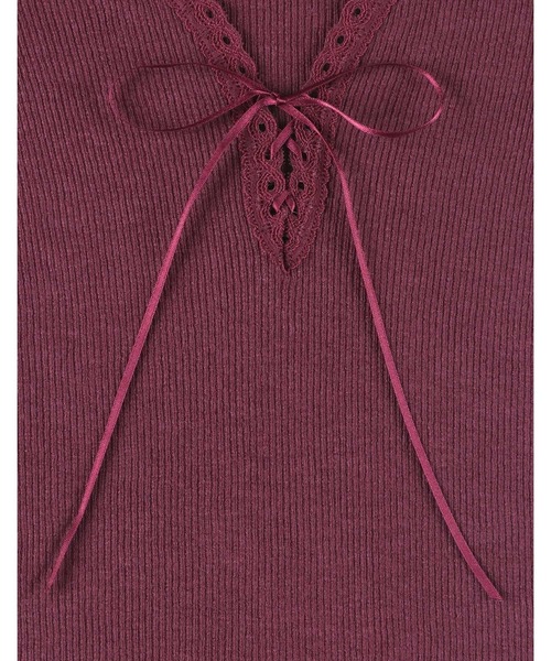 AMPHI（アンフィ）の「あったかインナー　９分袖（インナーウェア/肌着・レディース・アイボリー/ベビーピンク/エンジ/ブラック・M-L）」の7枚目の写真