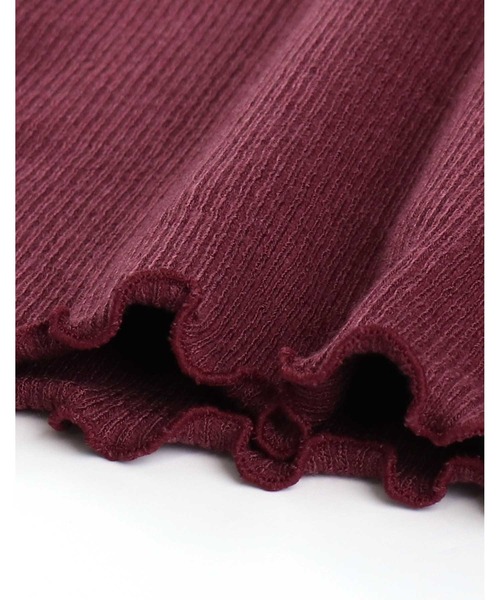 AMPHI（アンフィ）の「あったかインナー　９分袖（インナーウェア/肌着・レディース・アイボリー/ベビーピンク/エンジ/ブラック・M-L）」の8枚目の写真