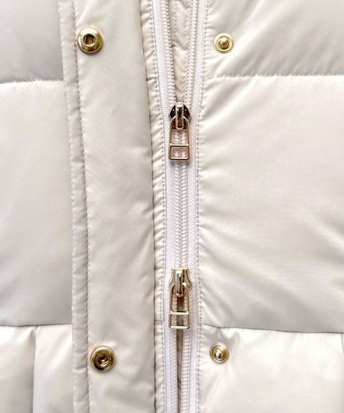 RUIRUE BOUTIQUE(ルイルエブティック)の「洗える / 撥水加工 / 静電気防止加工 | マルチway ・ エコファー フード ロングダウンコート | アウター / ロングダウン / ダウンコート / ロングコート(ダウンジャケット/コート・レディース・アイボリー/ブラック・L/M)」の22枚目の写真