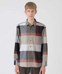 【美品】BLACK LABEL CRESTBRIDGE　長袖フランネルシャツ　L ウォッシャブルウールシャドークレストブリッジチェック