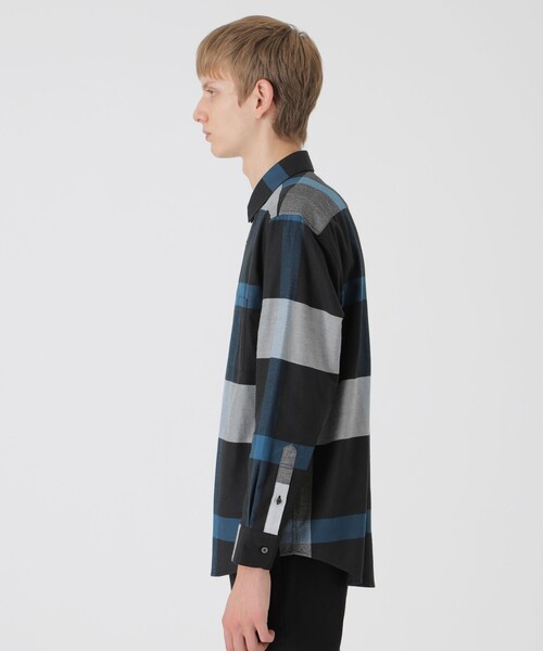 フランネルクレストブリッジチェックシャツ（シャツ/ブラウス）｜BLACK
