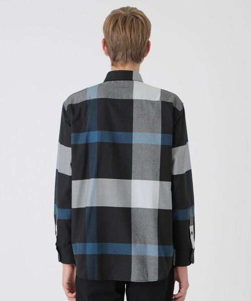 【美品】BLACK LABEL CRESTBRIDGE　長袖フランネルシャツ　L フランネルクレストブリッジチェックシャツ（シャツ/ブラウス）｜BLACK