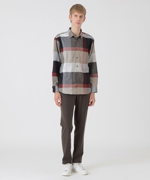 フランネルクレストブリッジチェックシャツ（シャツ/ブラウス）｜BLACK