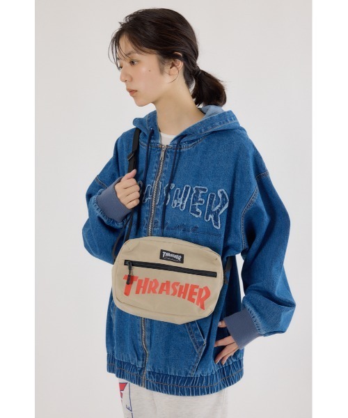 RODEO CROWNS WIDE BOWL（ロデオクラウンズワイドボウル）の「THRASHER ショルダーバッグ（ショルダーバッグ・レディース・ベージュ/ブラック・FREE）」の7枚目の写真