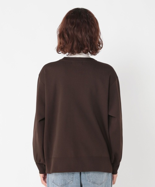 studio CLIP(スタディオクリップ)の「14ゲージスナップニットブルゾン(カーディガン/ボレロ・レディース・ブラウン/ブラック・FREE)」の13枚目の写真