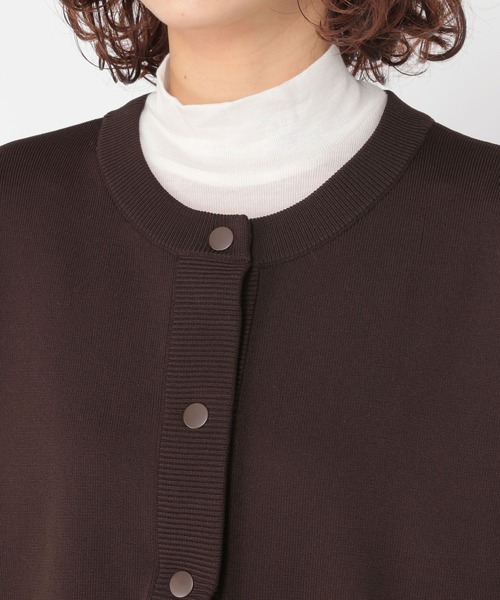 studio CLIP(スタディオクリップ)の「14ゲージスナップニットブルゾン(カーディガン/ボレロ・レディース・ブラウン/ブラック・FREE)」の14枚目の写真