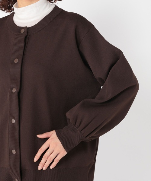 studio CLIP(スタディオクリップ)の「14ゲージスナップニットブルゾン(カーディガン/ボレロ・レディース・ブラウン/ブラック・FREE)」の15枚目の写真