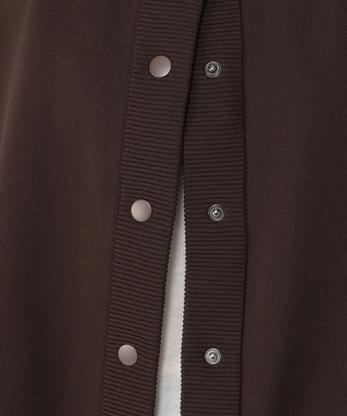 studio CLIP(スタディオクリップ)の「14ゲージスナップニットブルゾン(カーディガン/ボレロ・レディース・ブラウン/ブラック・FREE)」の18枚目の写真