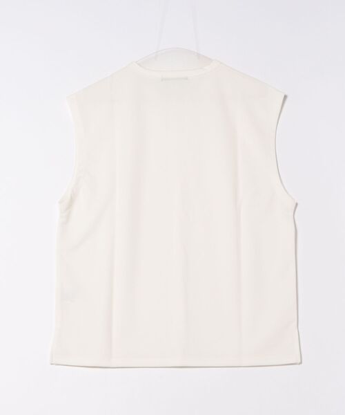 Bling Leads（ブリングリーズ）の「【RES】【Bling Leads】梨地　ノースリーブシャツ（Tシャツ/カットソー・メンズ・グレイッシュベージュ/ブラック/チャコールグレー/オフホワイト・LARGE/MEDIUM）」の5枚目の写真