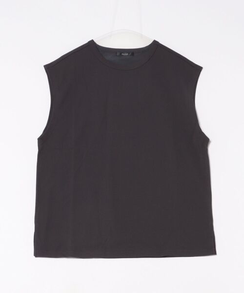 Bling Leads（ブリングリーズ）の「【RES】【Bling Leads】梨地　ノースリーブシャツ（Tシャツ/カットソー・メンズ・グレイッシュベージュ/ブラック/チャコールグレー/オフホワイト・LARGE/MEDIUM）」の17枚目の写真