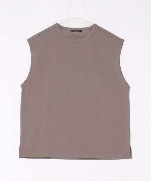 Bling Leads（ブリングリーズ）の「【RES】【Bling Leads】梨地　ノースリーブシャツ（Tシャツ/カットソー・メンズ・グレイッシュベージュ/ブラック/チャコールグレー/オフホワイト・LARGE/MEDIUM）」の18枚目の写真