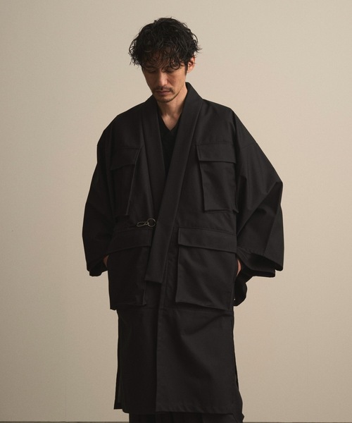 和ROBE(ワローブ)の「和ROBE / FIELD HAORI COAT(ミリタリージャケット・メンズ・ダークオリーブ/ブラック・2/3)」の2枚目の写真