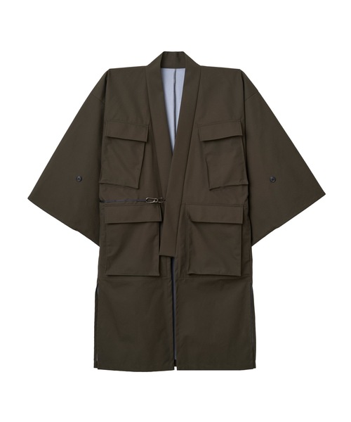 和ROBE(ワローブ)の「和ROBE / FIELD HAORI COAT(ミリタリージャケット・メンズ・ダークオリーブ/ブラック・2/3)」の11枚目の写真