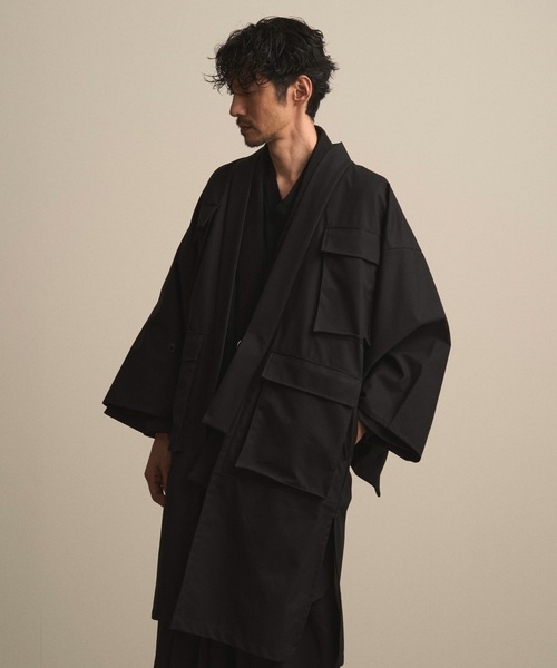和ROBE(ワローブ)の「和ROBE / FIELD HAORI COAT(ミリタリージャケット・メンズ・ダークオリーブ/ブラック・2/3)」の14枚目の写真
