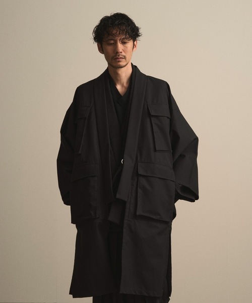 和ROBE(ワローブ)の「和ROBE / FIELD HAORI COAT(ミリタリージャケット・メンズ・ダークオリーブ/ブラック・2/3)」の15枚目の写真