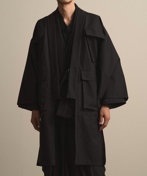 和ROBE(ワローブ)の「和ROBE / FIELD HAORI COAT(ミリタリージャケット・メンズ・ダークオリーブ/ブラック・2/3)」の16枚目の写真