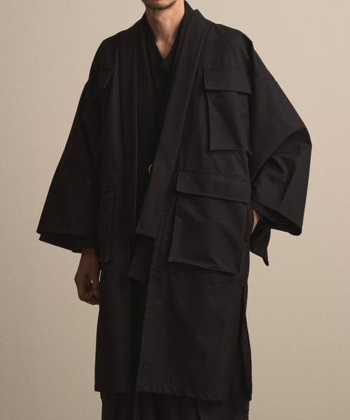 和ROBE(ワローブ)の「和ROBE / FIELD HAORI COAT(ミリタリージャケット・メンズ・ダークオリーブ/ブラック・2/3)」の17枚目の写真