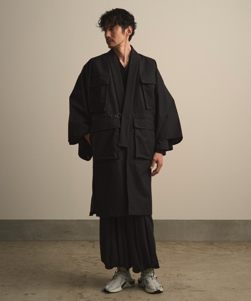 和ROBE(ワローブ)の「和ROBE / FIELD HAORI COAT(ミリタリージャケット・メンズ・ダークオリーブ/ブラック・2/3)」の21枚目の写真