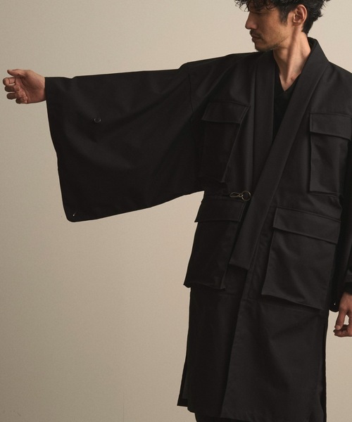 和ROBE(ワローブ)の「和ROBE / FIELD HAORI COAT(ミリタリージャケット・メンズ・ダークオリーブ/ブラック・2/3)」の22枚目の写真