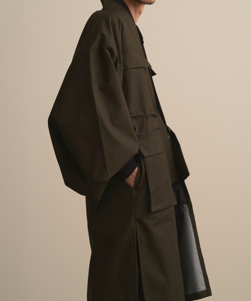 和ROBE(ワローブ)の「和ROBE / FIELD HAORI COAT(ミリタリージャケット・メンズ・ダークオリーブ/ブラック・2/3)」の3枚目の写真