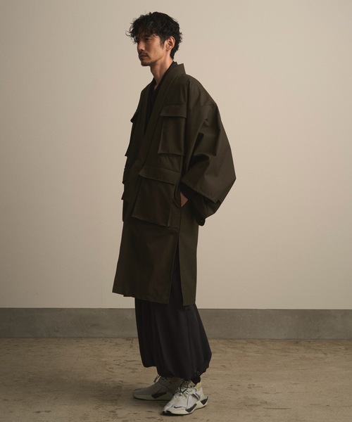 和ROBE(ワローブ)の「和ROBE / FIELD HAORI COAT(ミリタリージャケット・メンズ・ダークオリーブ/ブラック・2/3)」の5枚目の写真