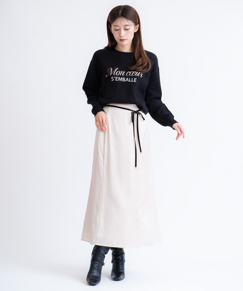 NOELA(ノエラ)の「ジャカードロゴ刺繍ニット(ニット/セーター・レディース・チャコールグレー/ブラック/ライトグリーン・フリー)」の22枚目の写真