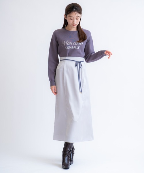 NOELA(ノエラ)の「ジャカードロゴ刺繍ニット(ニット/セーター・レディース・チャコールグレー/ブラック/ライトグリーン・フリー)」の15枚目の写真