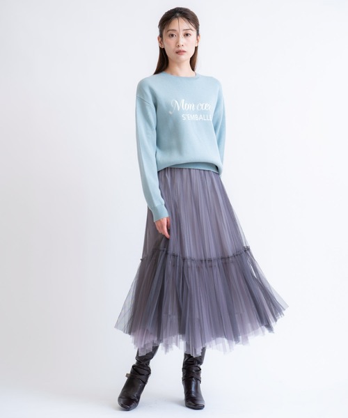 NOELA(ノエラ)の「ジャカードロゴ刺繍ニット(ニット/セーター・レディース・チャコールグレー/ブラック/ライトグリーン・フリー)」の12枚目の写真