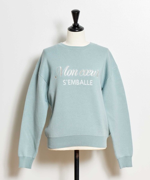 NOELA(ノエラ)の「ジャカードロゴ刺繍ニット(ニット/セーター・レディース・チャコールグレー/ブラック/ライトグリーン・フリー)」の14枚目の写真