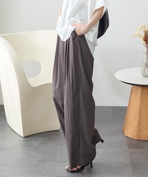 ヴィンテージ調素材ワイドパンツ