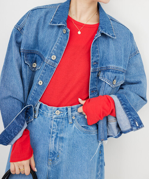 MILLER（ミラー）の「《追加7》miller SLOBE別注 SHEER RIB クルーネック 【洗濯機使用可能】（Tシャツ/カットソー・レディース・ブラウン/レッド/ホワイト・FREE）」の22枚目の写真