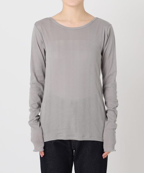 MILLER（ミラー）の「《追加7》miller SLOBE別注 SHEER RIB クルーネック 【洗濯機使用可能】（Tシャツ/カットソー・レディース・ブラウン/レッド/ホワイト・FREE）」の20枚目の写真