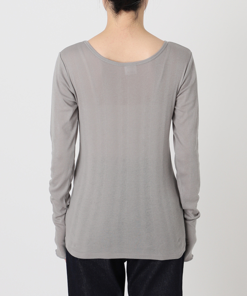 MILLER（ミラー）の「《追加7》miller SLOBE別注 SHEER RIB クルーネック 【洗濯機使用可能】（Tシャツ/カットソー・レディース・ブラウン/レッド/ホワイト・FREE）」の18枚目の写真