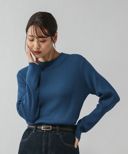 GLOBAL WORK(グローバルワーク)の「アンチピリングなめらかリブハイネックプルオーバー/499708(ニット/セーター・レディース・グレー系その他7/ワインレッド/ブラック/ブルー系その他6/ブラウン系8/オフホワイト/チャコールグレー/ブラウン系その他・MEDIUM/LARGE)」の7枚目の写真