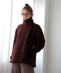 Jines（ジネス）の「シャルムビーバーショートコート（ピーコート）」