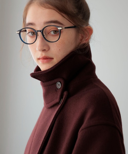Jines(ジネス)の「シャルムビーバーショートコート(ピーコート・レディース・ネイビー/ボルドー・38)」の8枚目の写真